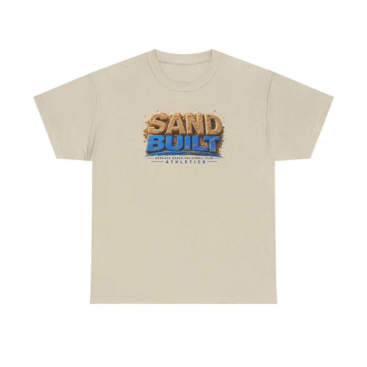 Sand Built Athletic Tee – Beach-Inspired 'Sand Built' Graphic T-Shirt