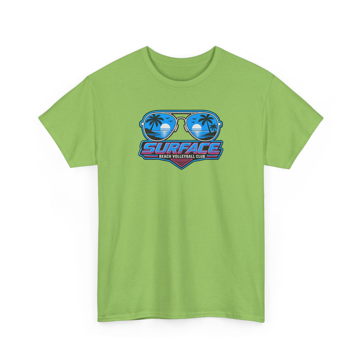 Surface Sunglasses Tee — Retro Beach Palm Trees Surf Vibes T‑Shirt