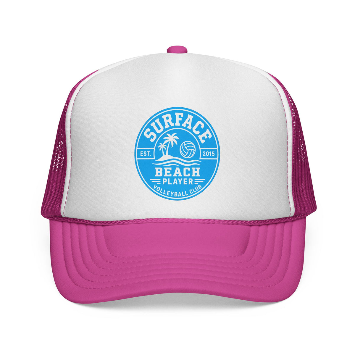 Surface Beach Volleyball Logo Trucker Caps | Surf Palm Volley Patch