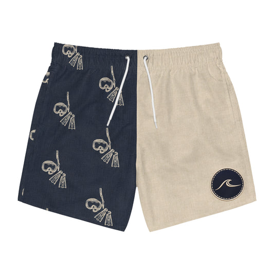Surfache Snorkel Time Swim Trunks with Wave Patch