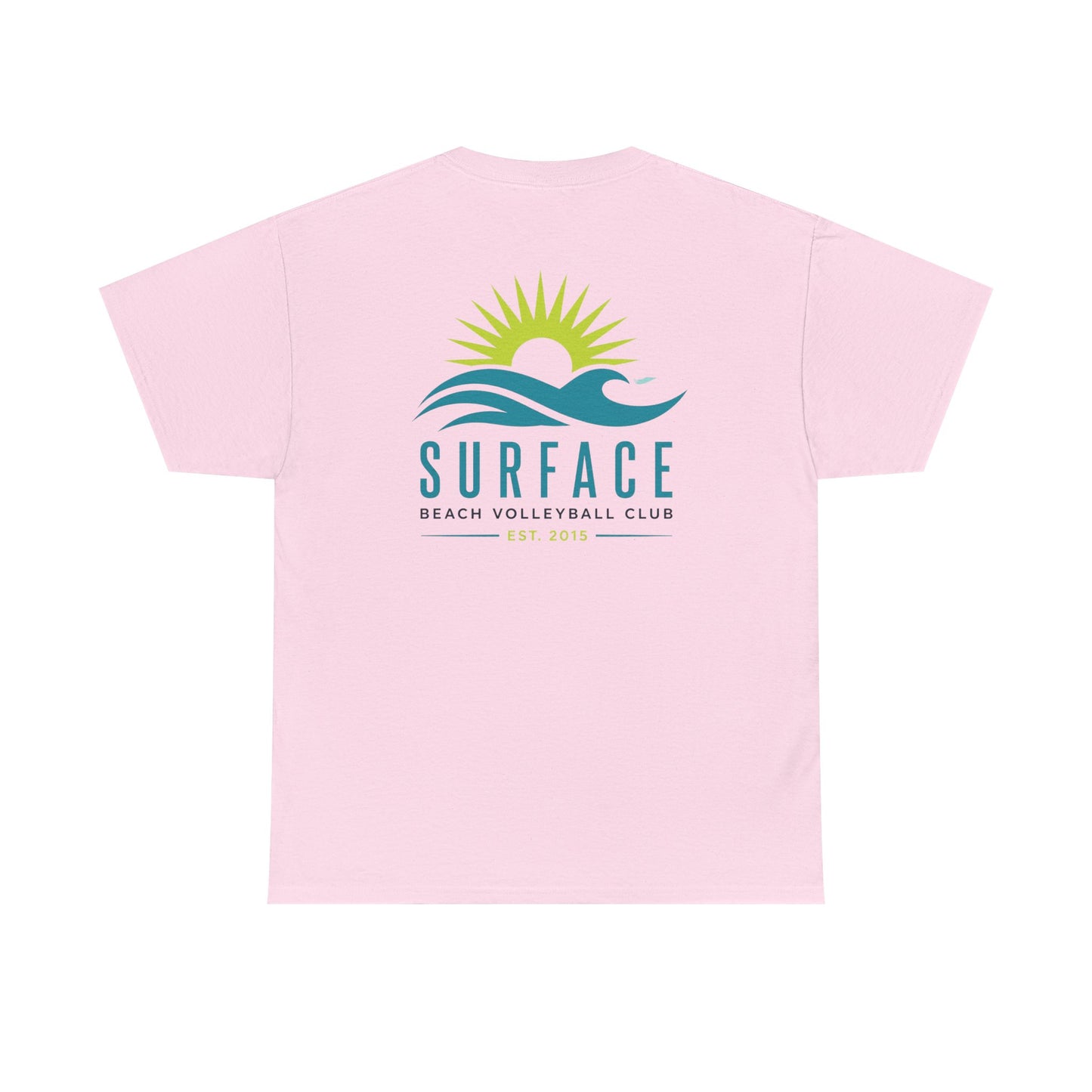 Surface Beach Volleyball Club Tee — Surf Wave & Sun Graphic T-Shirt