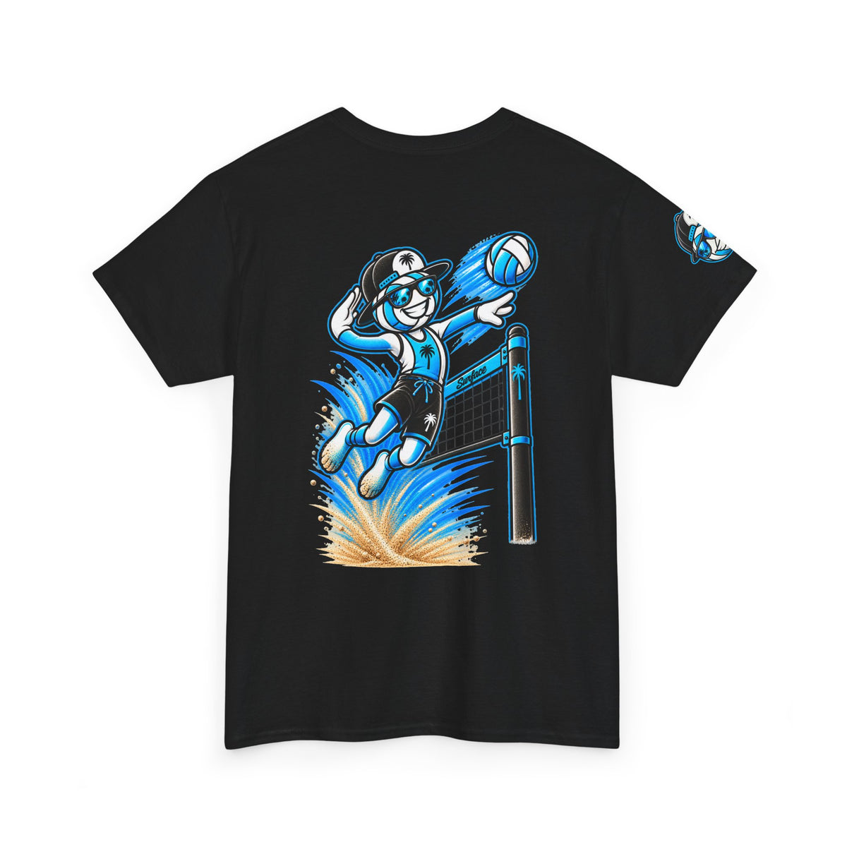 Surface Volleyball Mascot T-Shirt — Beach Volleyball Dive Graphic Tee