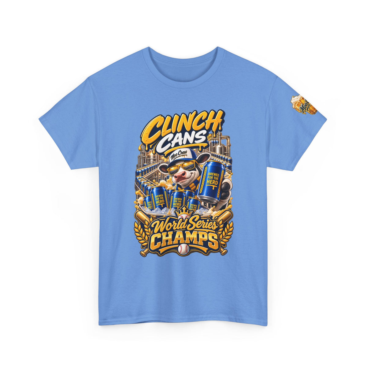 Moo Crew Clinch Cans World Series Champs Baseball Graphic Tee