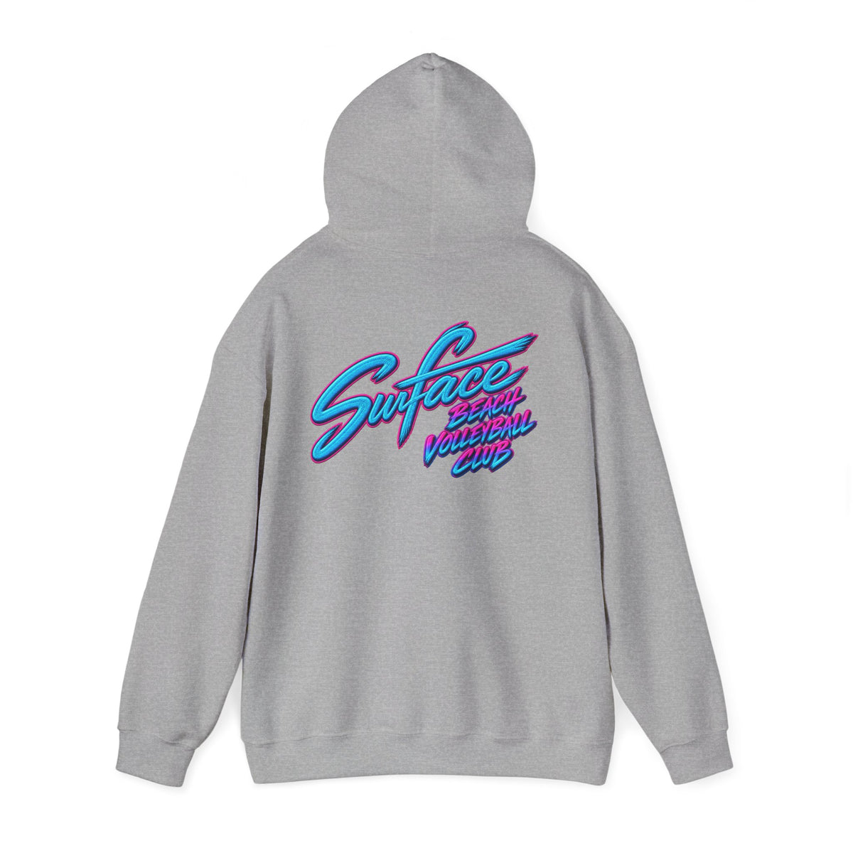 2027 Hoodie — "Surface" Retro Script Pullover (80s Vaporwave Style)