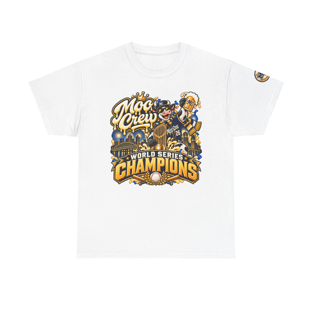 Moo Crew World Series Champions Baseball T-Shirt