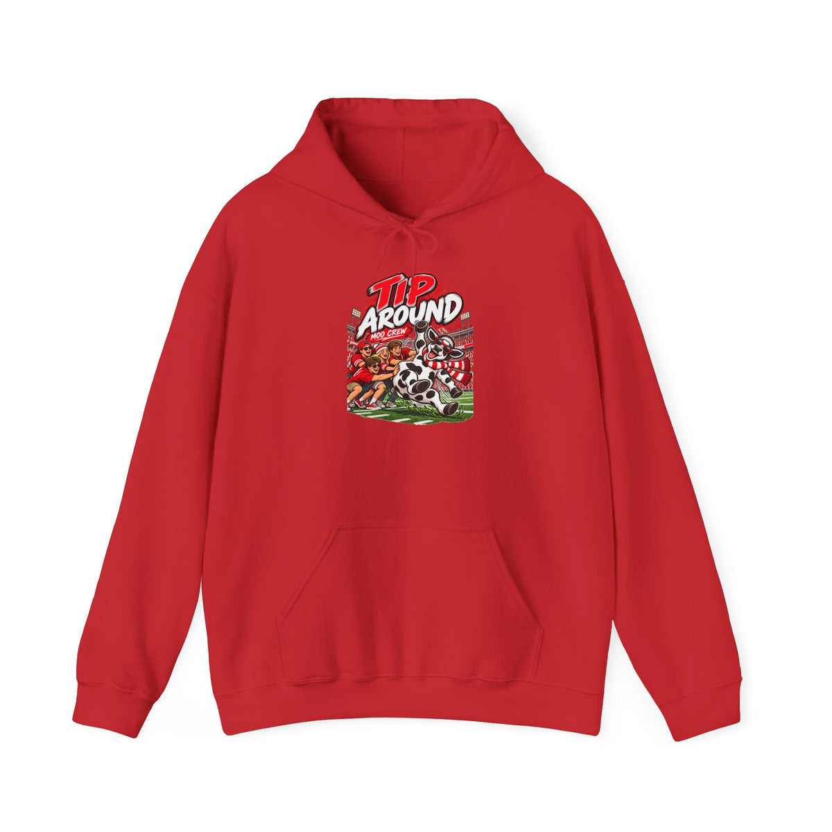 Moo Crew Tip Around Football Game Day Graphic Hoodie