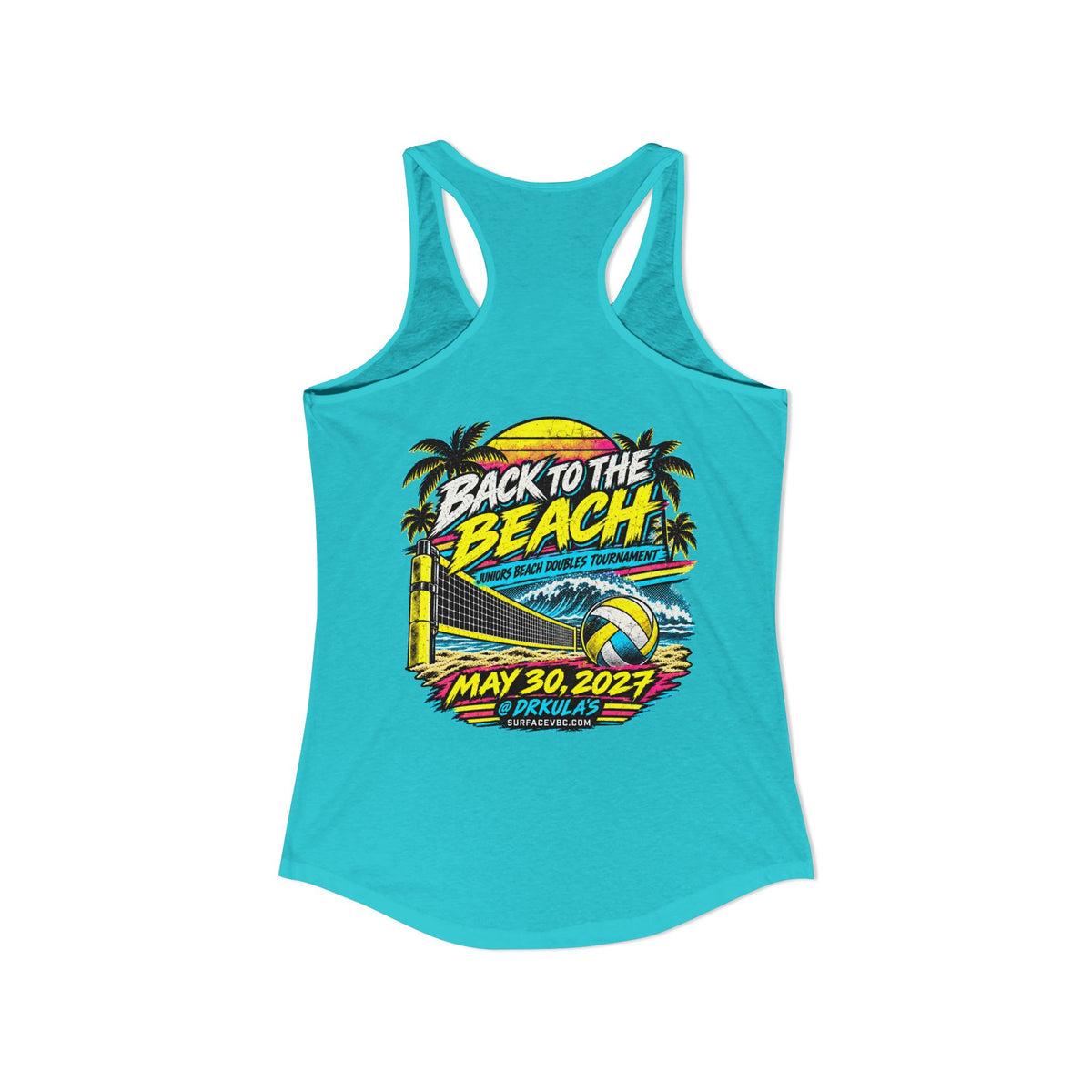 2027 Back to the Beach Tournament Event Merch- Women's Racerback Tank -
