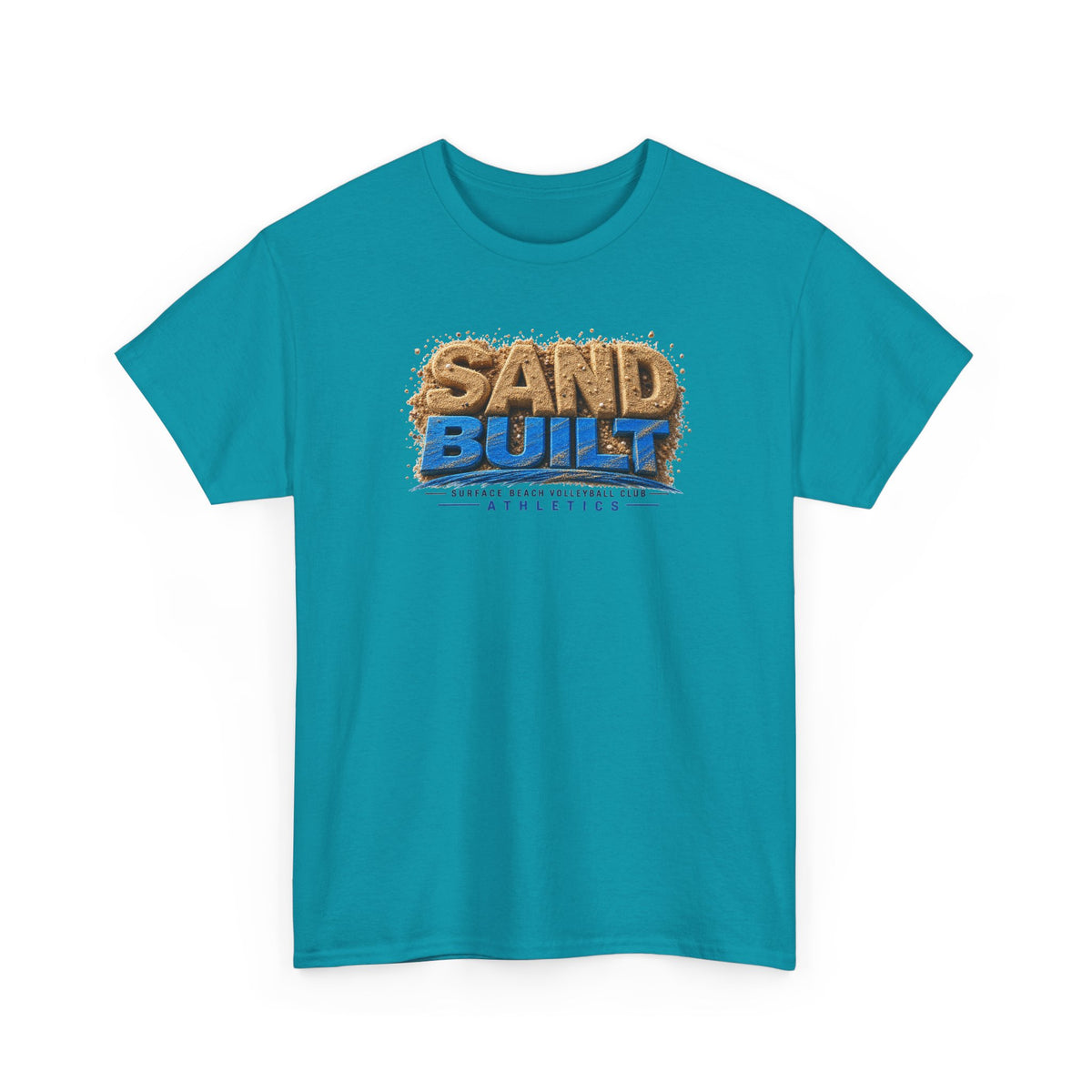 Sand Built Athletic Tee – Beach-Inspired 'Sand Built' Graphic T-Shirt