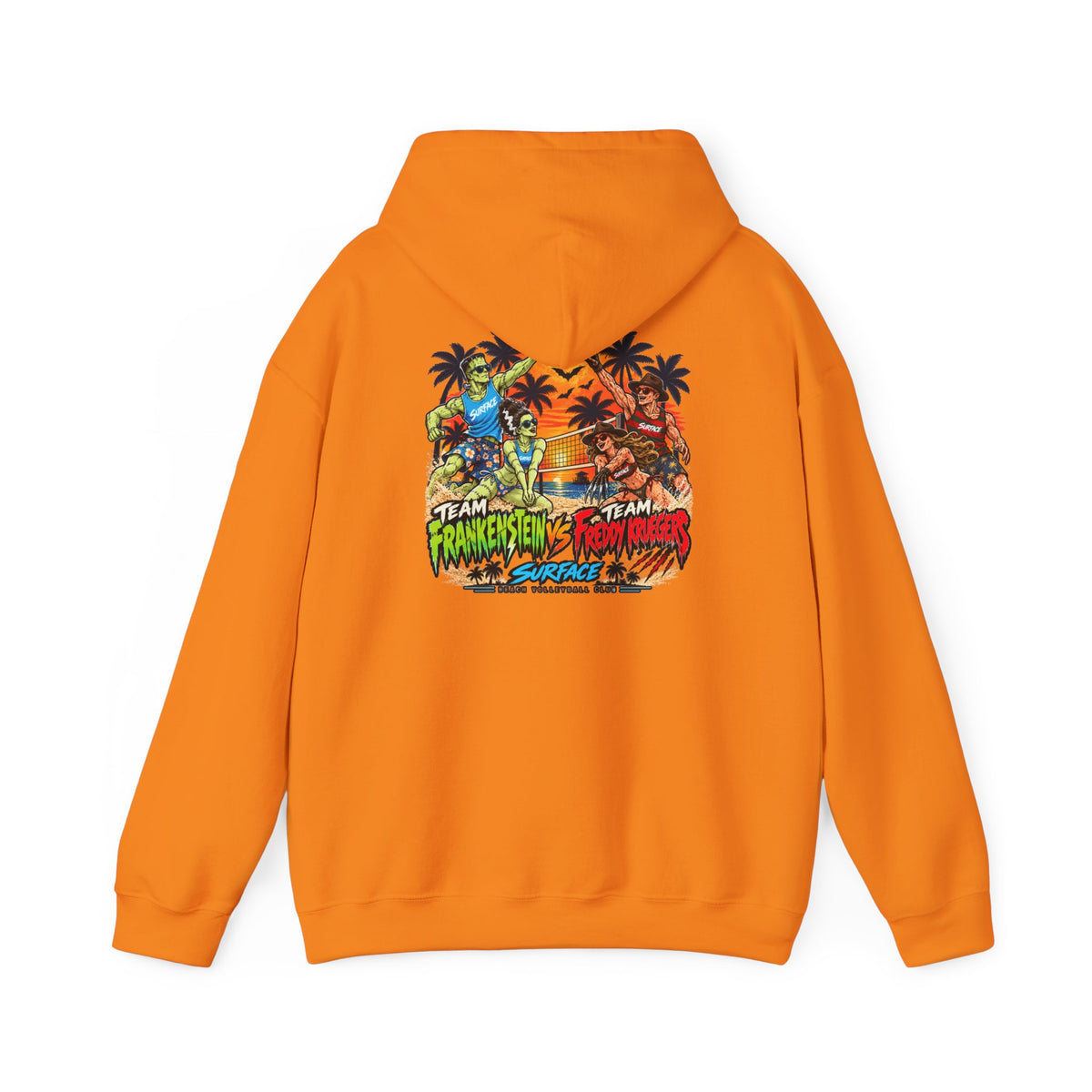 Surface Halloween Hoodie — Team Freddy Krueger vs Frankenstein