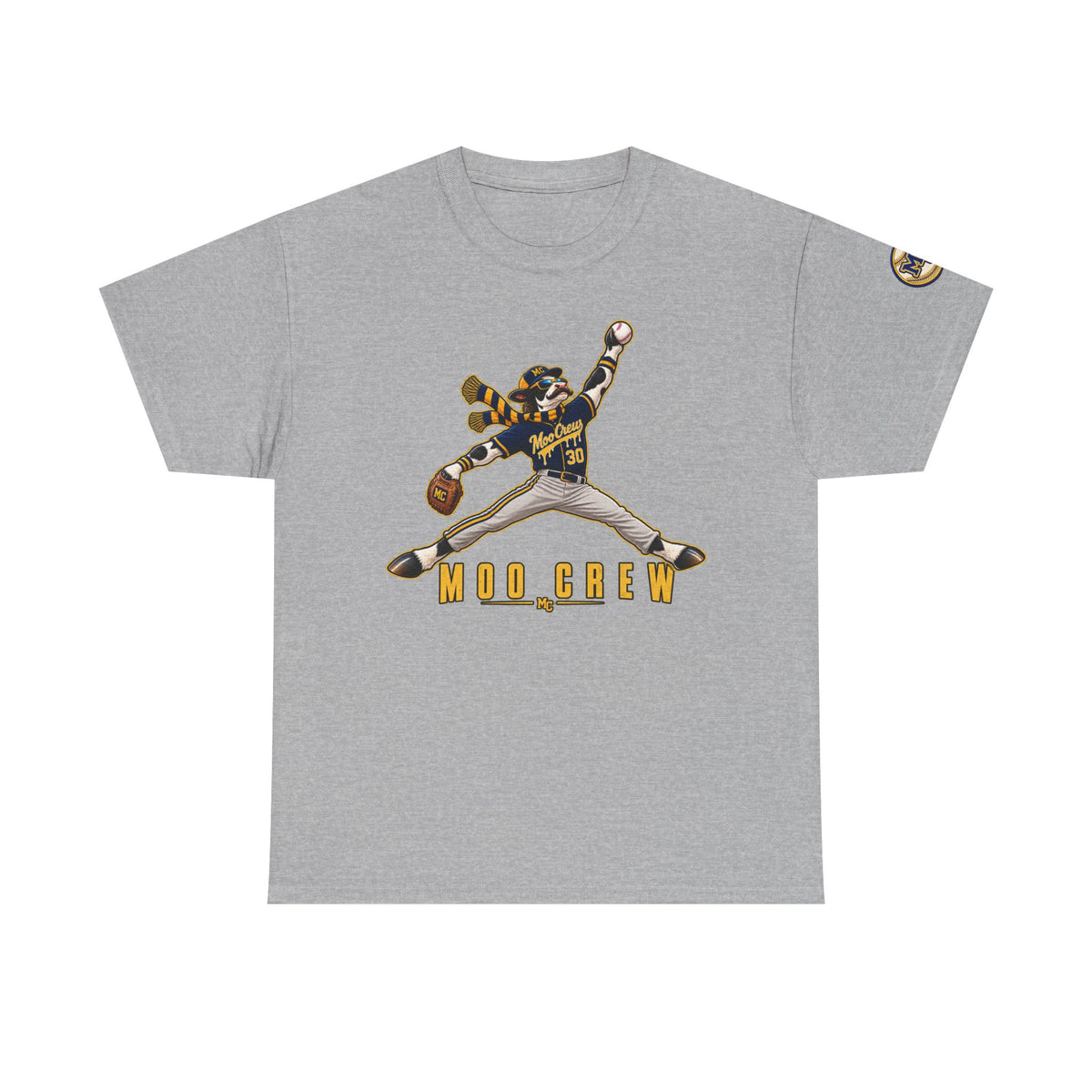 Moo Crew Baseball Player Graphic Tee