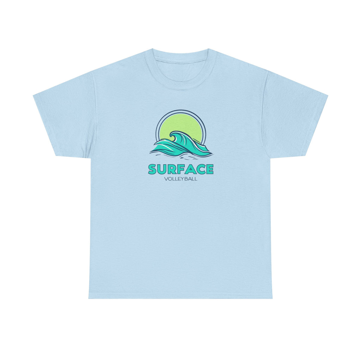 Surface Volleyball Tee — Retro Wave Surf Logo T‑Shirt