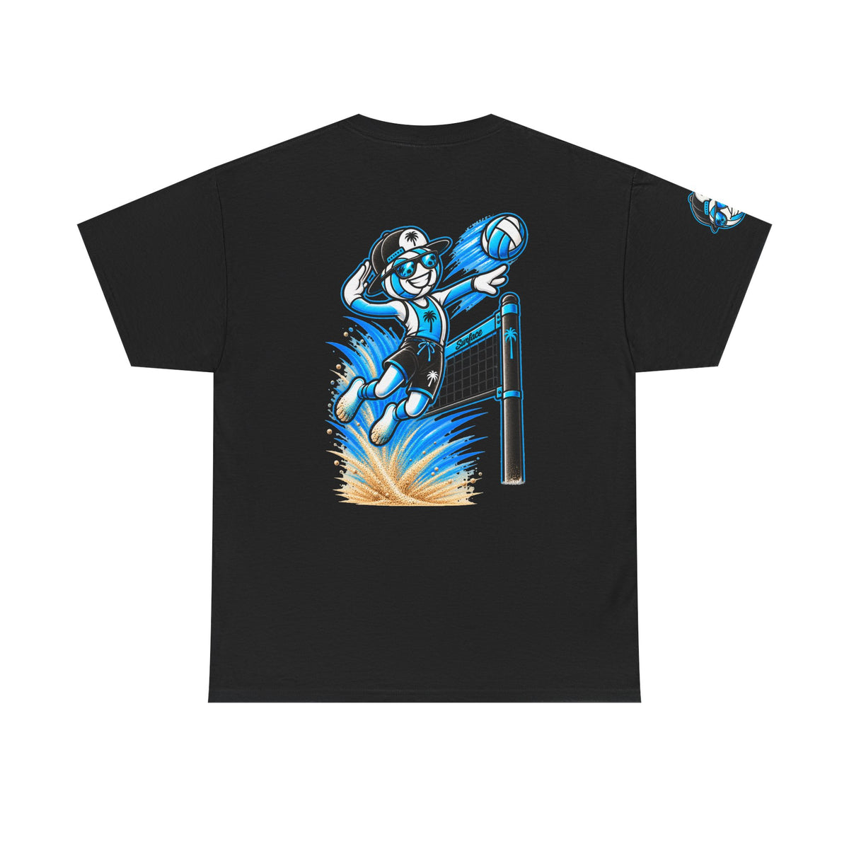 Surface Volleyball Mascot T-Shirt — Beach Volleyball Dive Graphic Tee