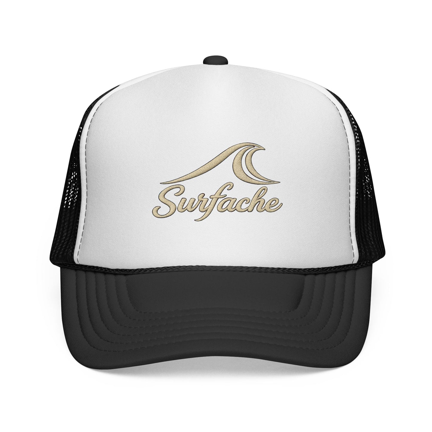 Surfache Wave Trucker Hat — Vintage Surf Logo Cap for Beach Lovers