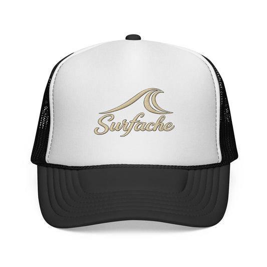 Surfache Wave Trucker Hat — Vintage Surf Logo Cap for Beach Lovers
