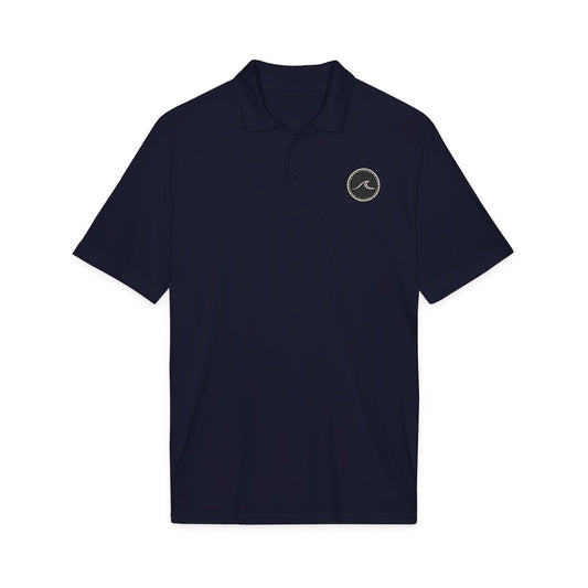 Surfache Men's Performance Polo with Wave Crest Logo — Moisture-Wicking Golf & Work Shirt