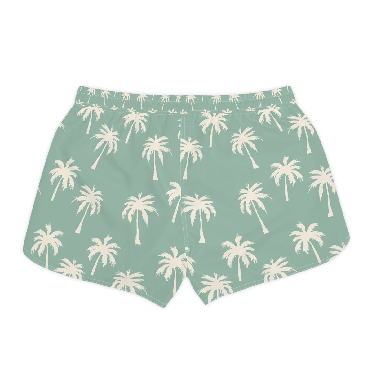 Palm Print Lounge Shorts — Tropical Women’s Casual Beach Shorts
