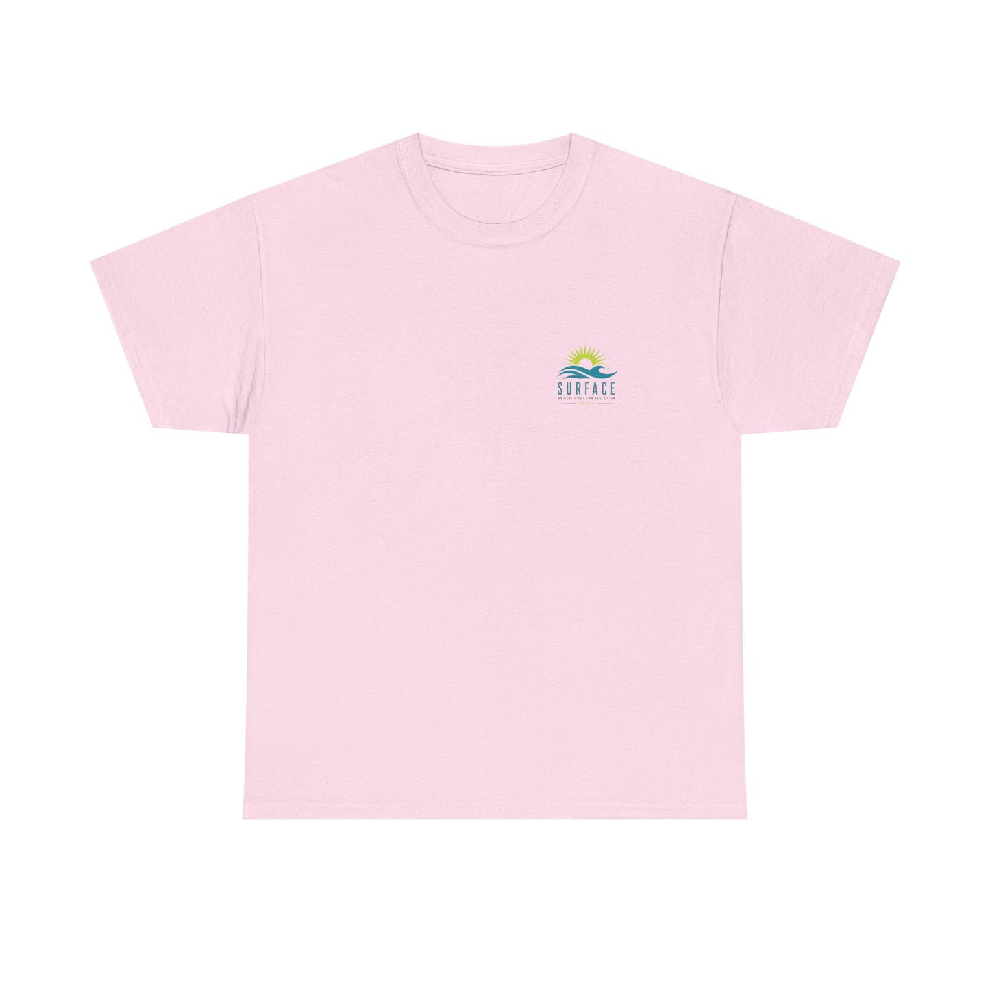 Surface Beach Volleyball Club Tee — Surf Wave & Sun Graphic T-Shirt