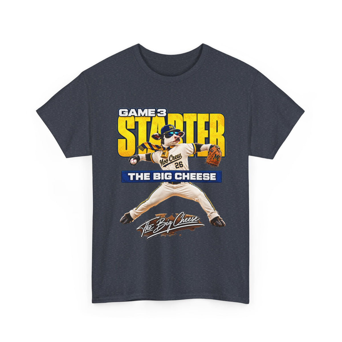 Moo Crew Game 3 Starter Baseball T-Shirt – The Big Cheese