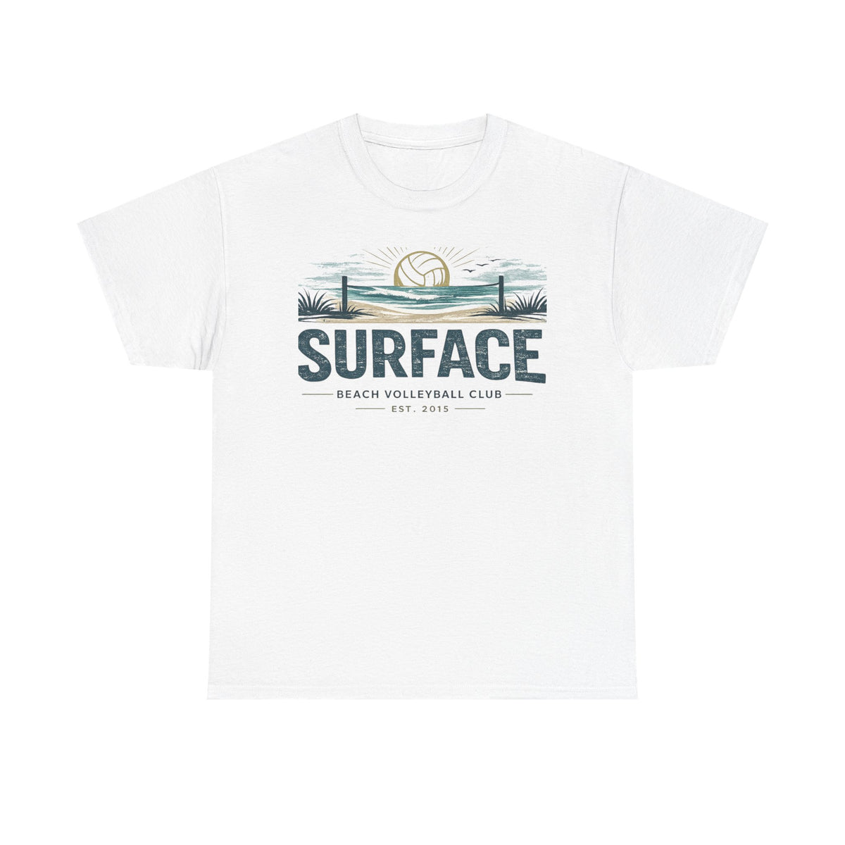 Surface Beach Volleyball Club T-Shirt — Vintage Coastal Volleyball Tee