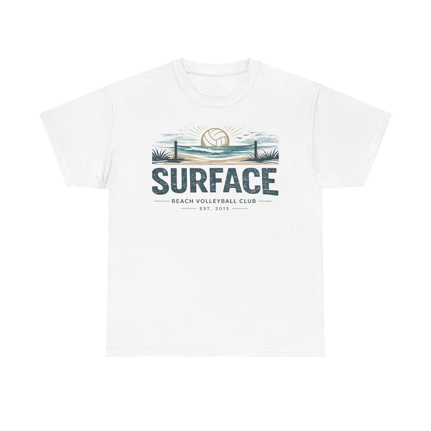 Surface Beach Volleyball Club T-Shirt — Vintage Coastal Volleyball Tee