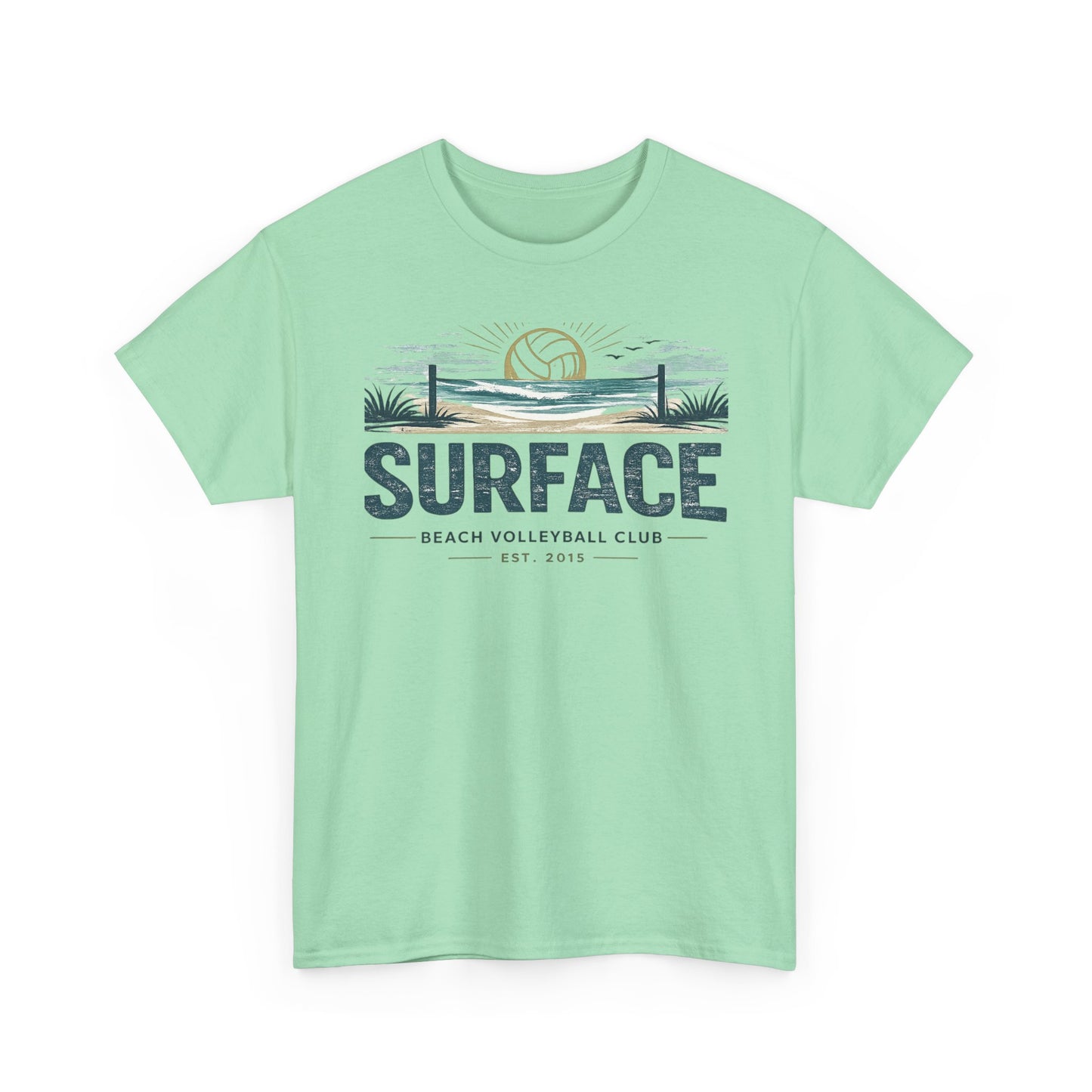 Surface Beach Volleyball Club T-Shirt — Vintage Coastal Volleyball Tee