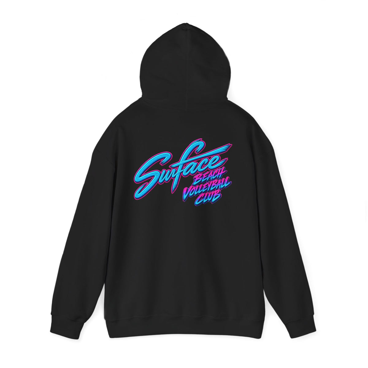 2027 Hoodie — "Surface" Retro Script Pullover (80s Vaporwave Style)
