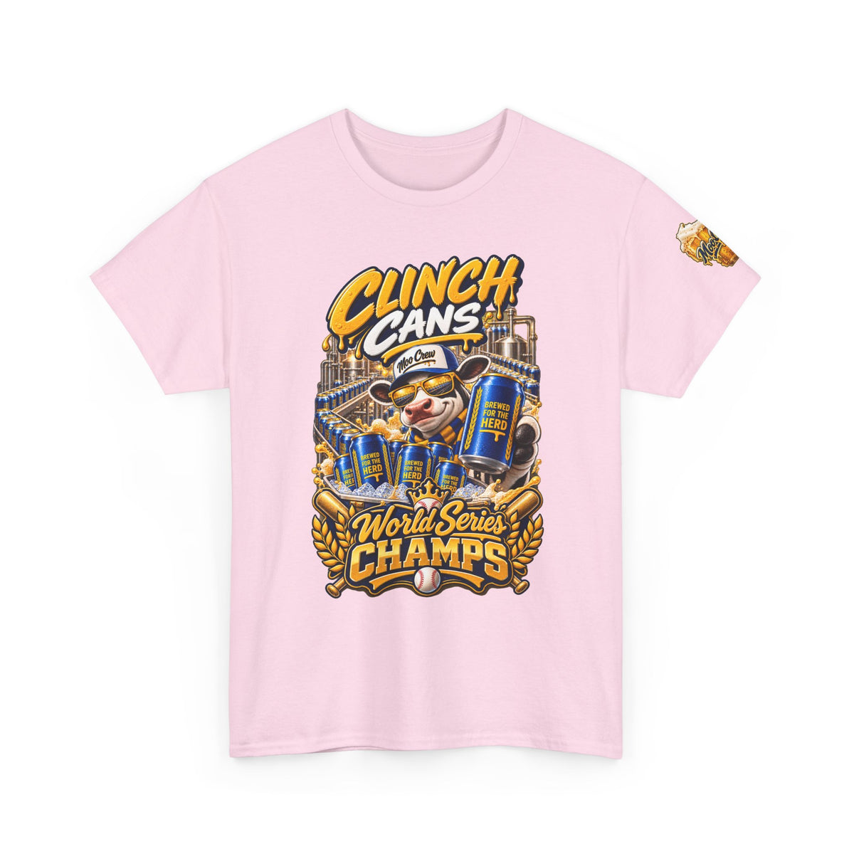 Moo Crew Clinch Cans World Series Champs Baseball Graphic Tee