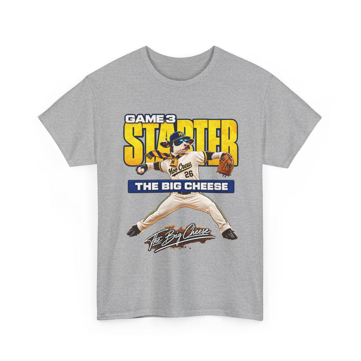 Moo Crew Game 3 Starter Baseball T-Shirt – The Big Cheese