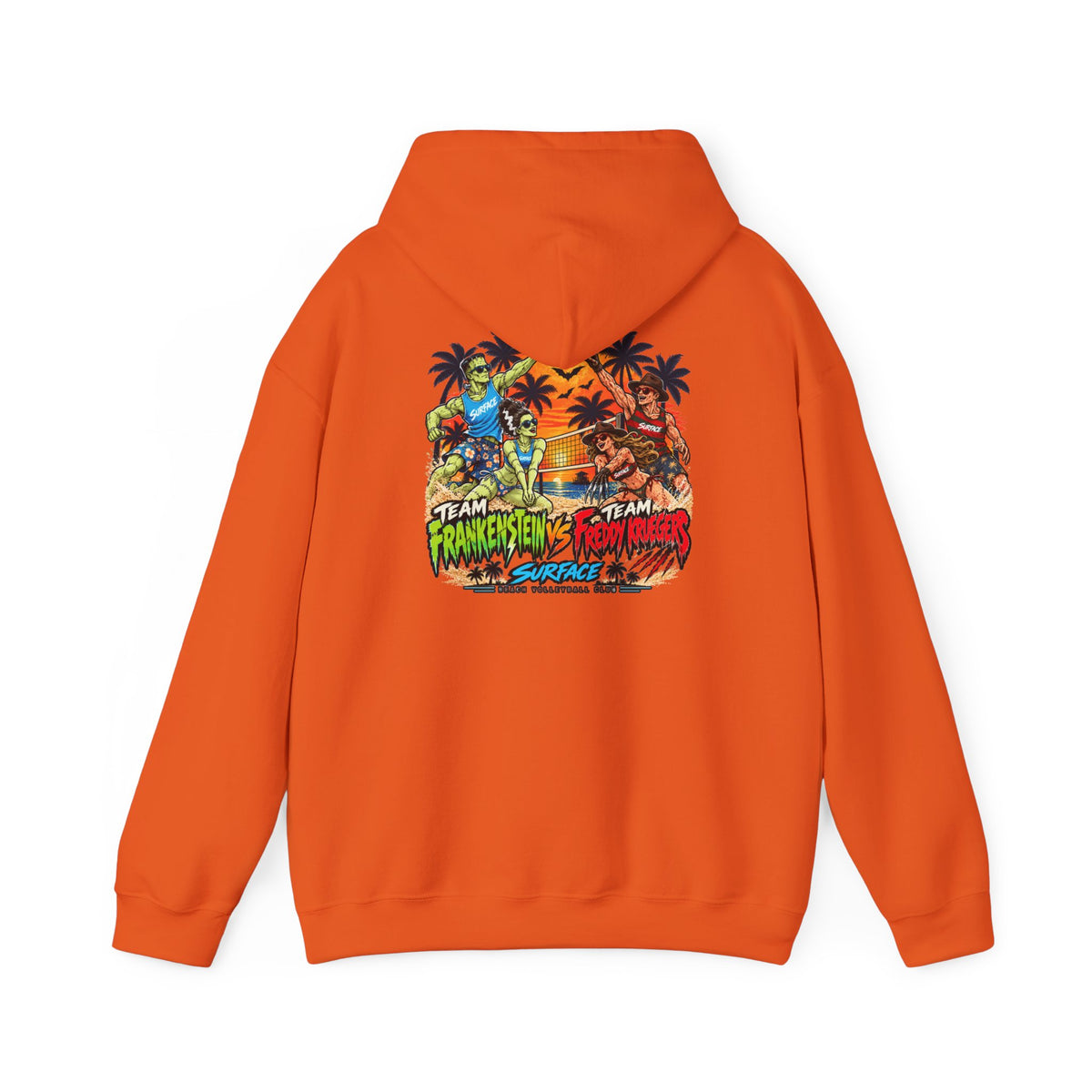 Surface Halloween Hoodie — Team Freddy Krueger vs Frankenstein