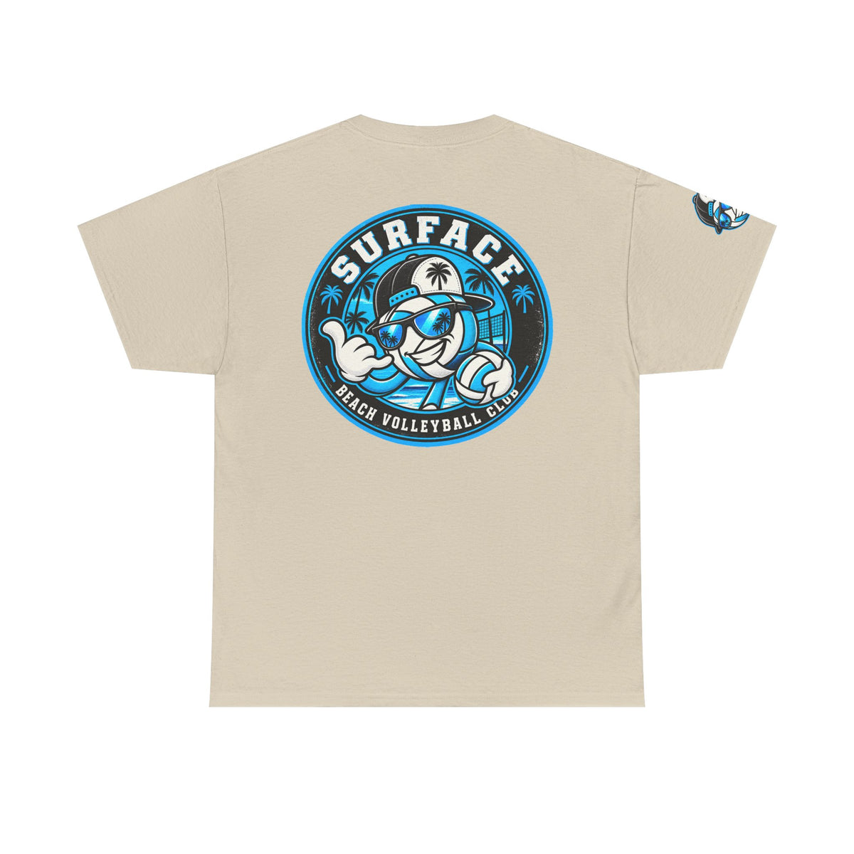 Surface Beach Volleyball Tee — 'Surface' Retro Palm Logo T-Shirt