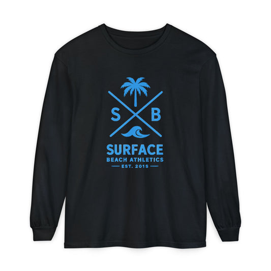 Surface Beach Athletics Long Sleeve Tee — Palm & Wave Graphic Shirt