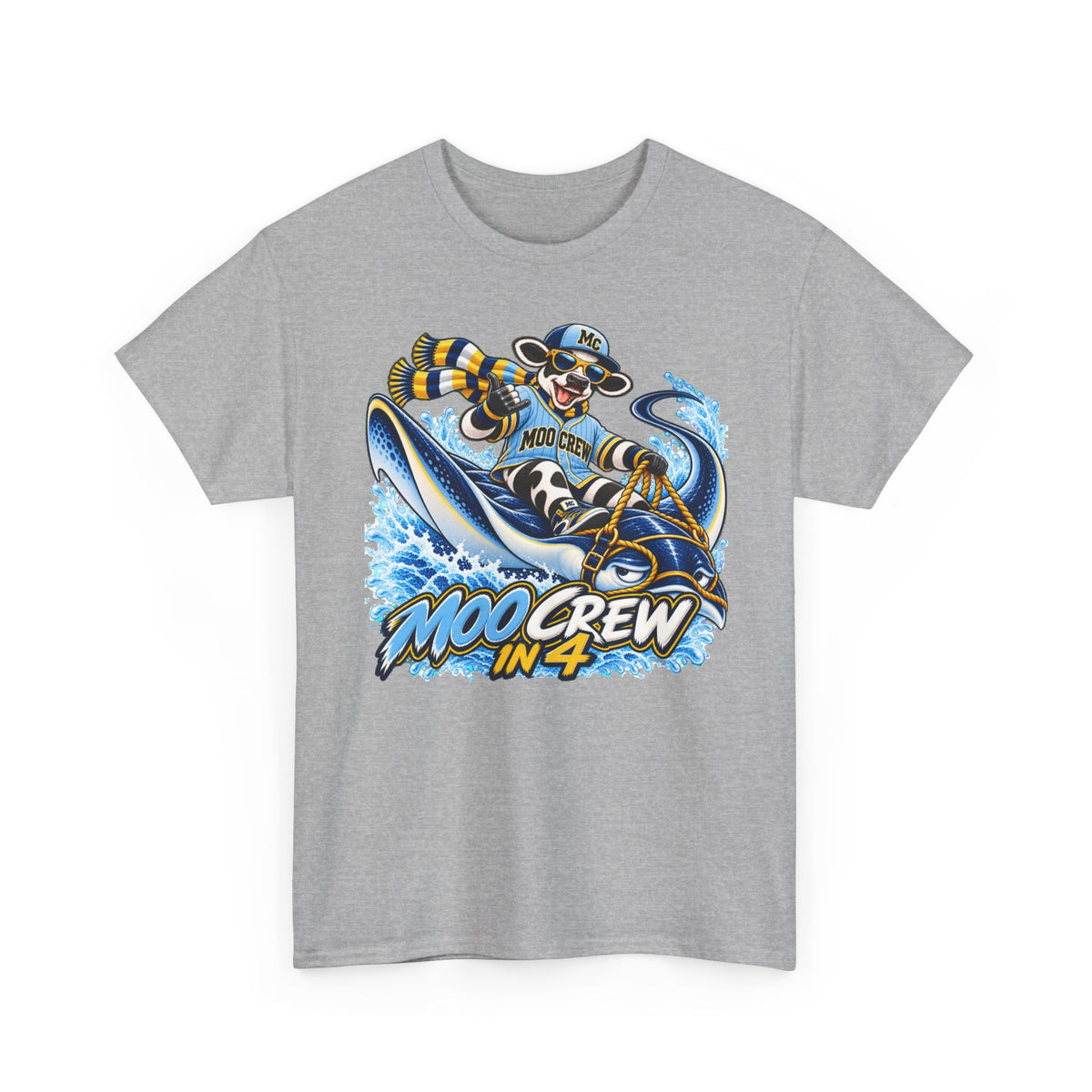 Moo Crew In 4 Retro WI Teams Graphic Tee
