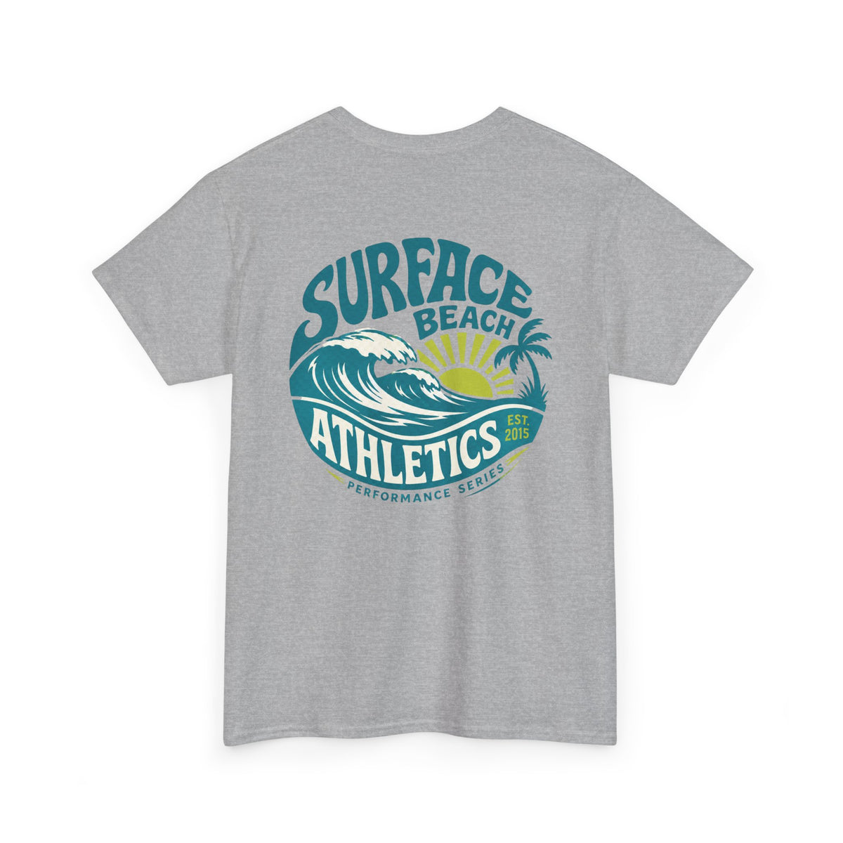 Surface Beach Club T-Shirt — Vintage Palm & Wave Logo Tee