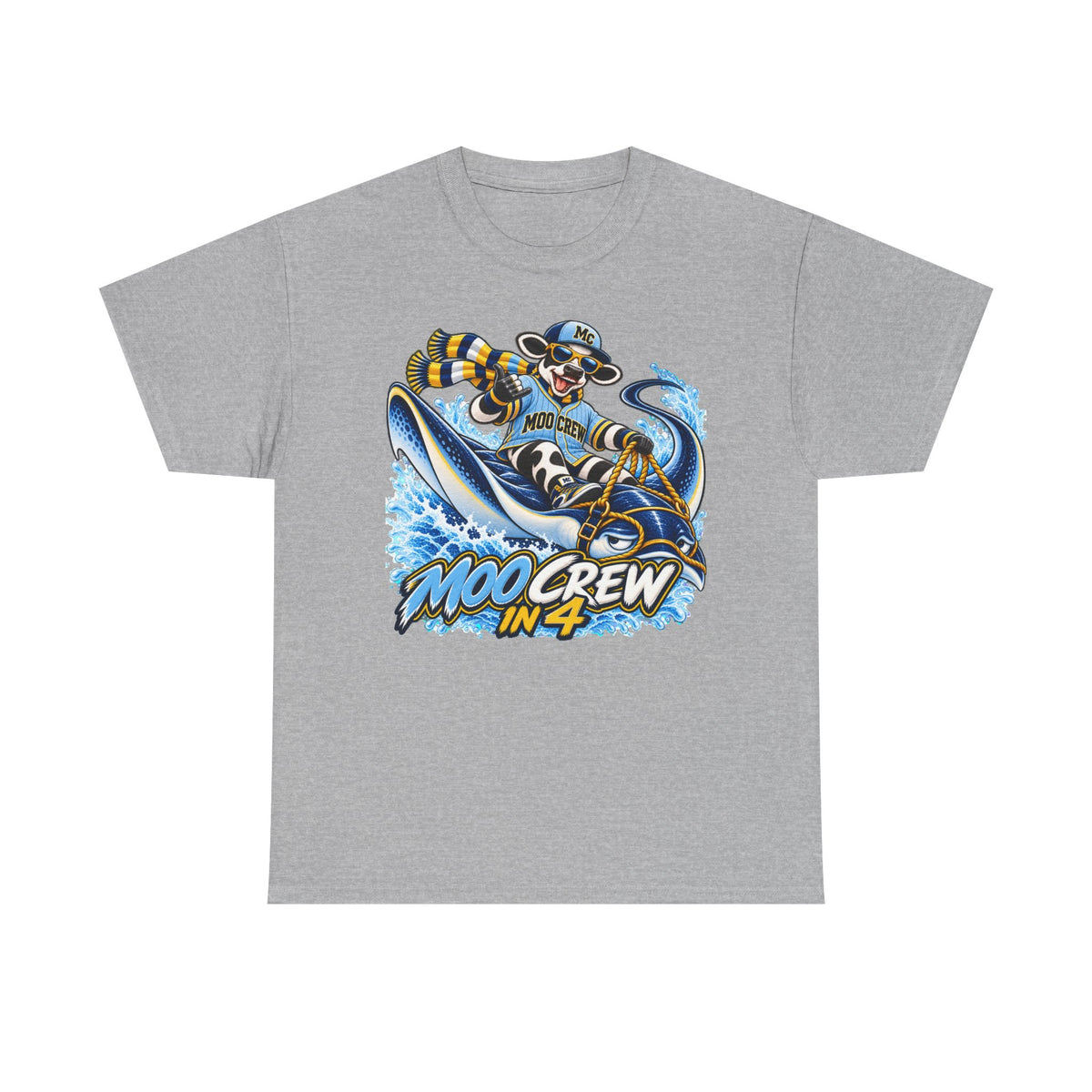 Moo Crew In 4 Retro WI Teams Graphic Tee