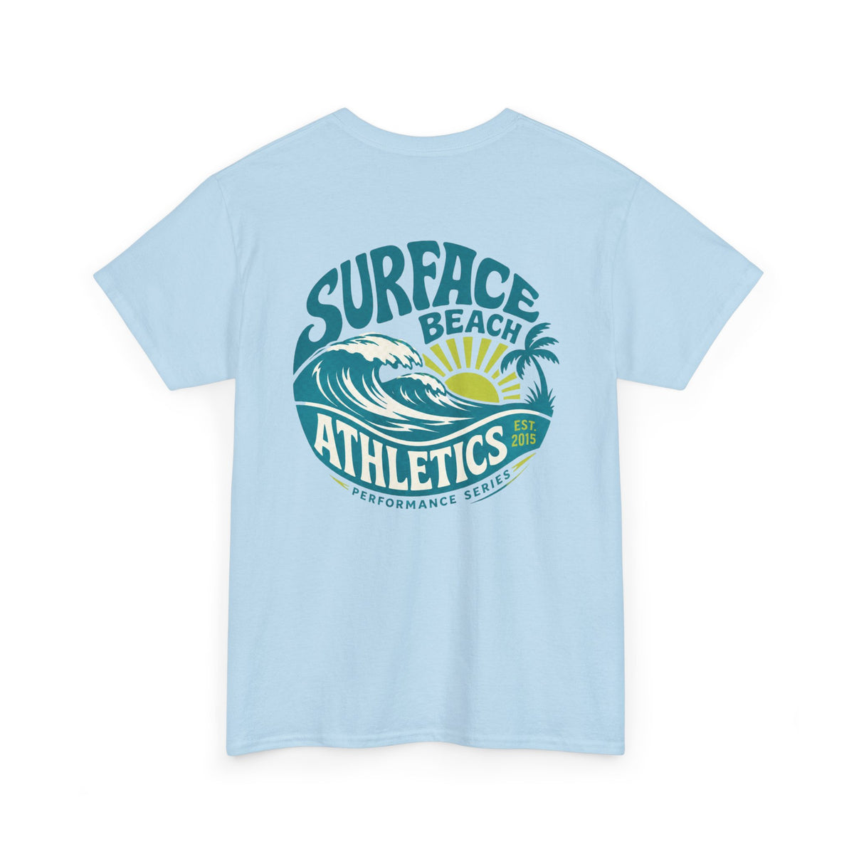Surface Beach Club T-Shirt — Vintage Palm & Wave Logo Tee