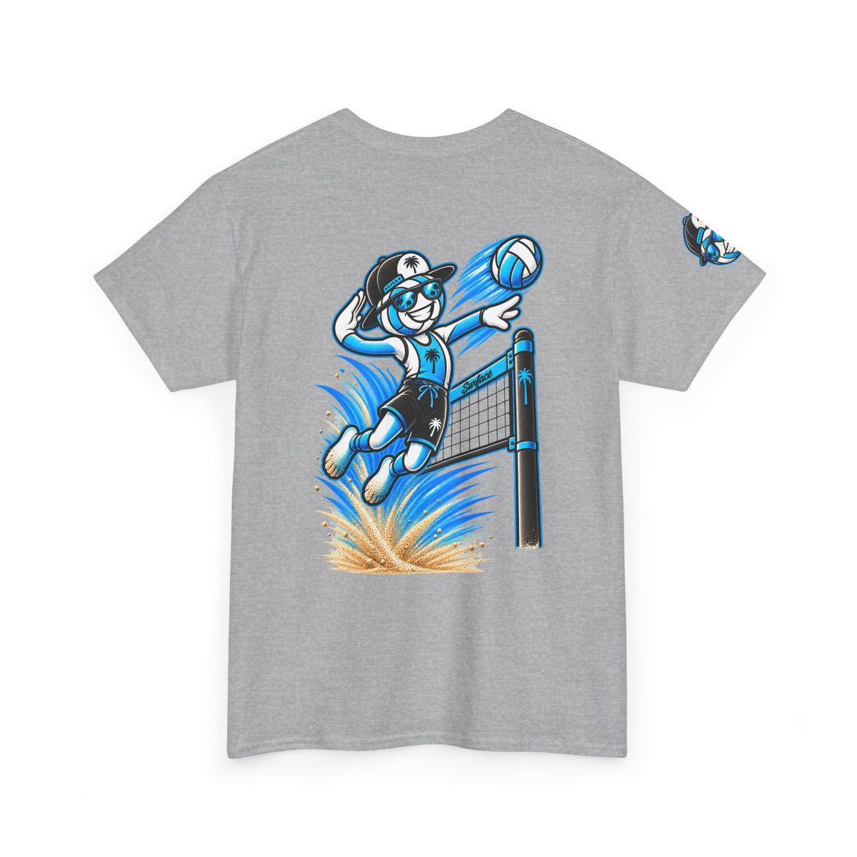 Surface Volleyball Mascot T-Shirt — Beach Volleyball Dive Graphic Tee