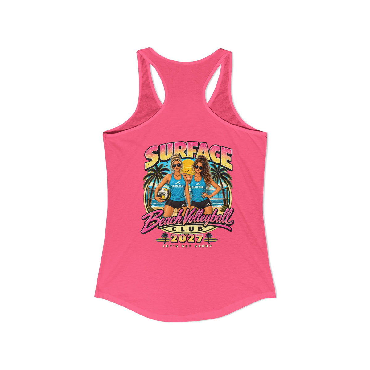 Surface Beach Volleyball Club Women's Racerback Tank -Retro