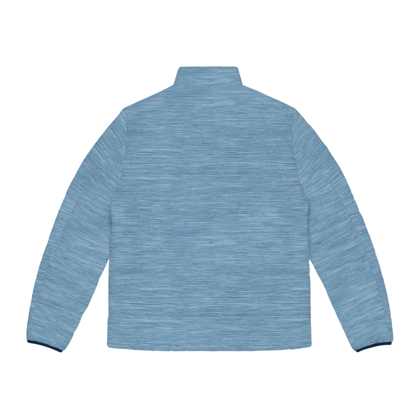 Men's Heathered Blue Puffer Jacket — Lightweight Insulated Outerwear