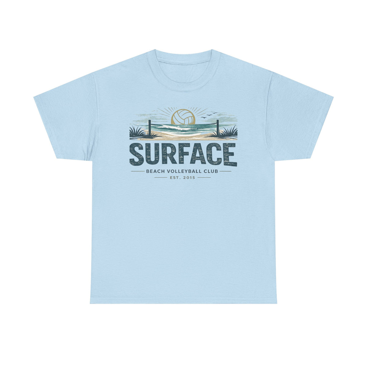 Surface Beach Volleyball Club T-Shirt — Vintage Coastal Volleyball Tee