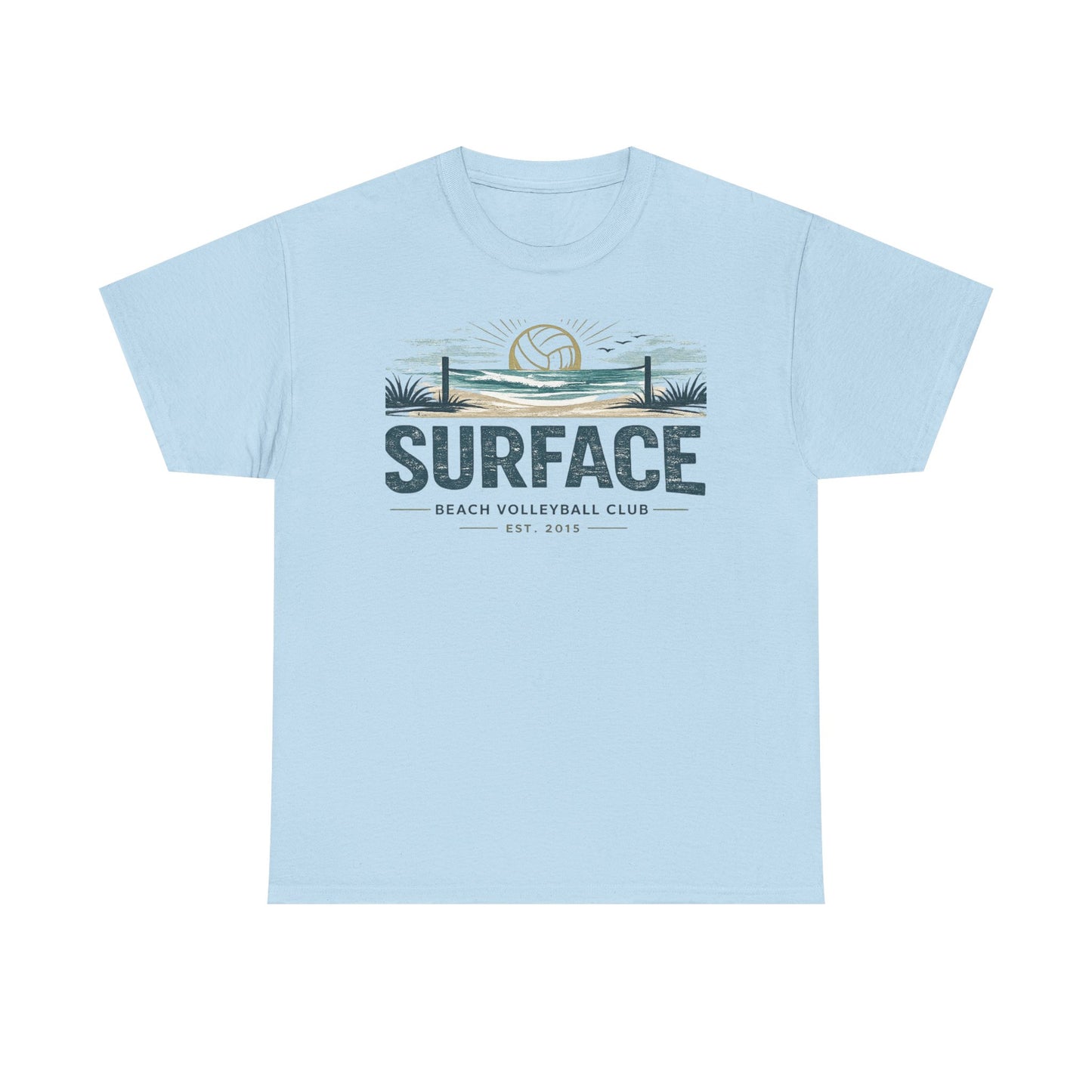 Surface Beach Volleyball Club T-Shirt — Vintage Coastal Volleyball Tee