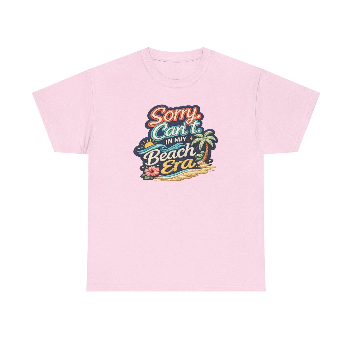 Sorry Can't, In My Beach Era Tee — Retro Tropical Palm Beach Vacation T‑Shirt
