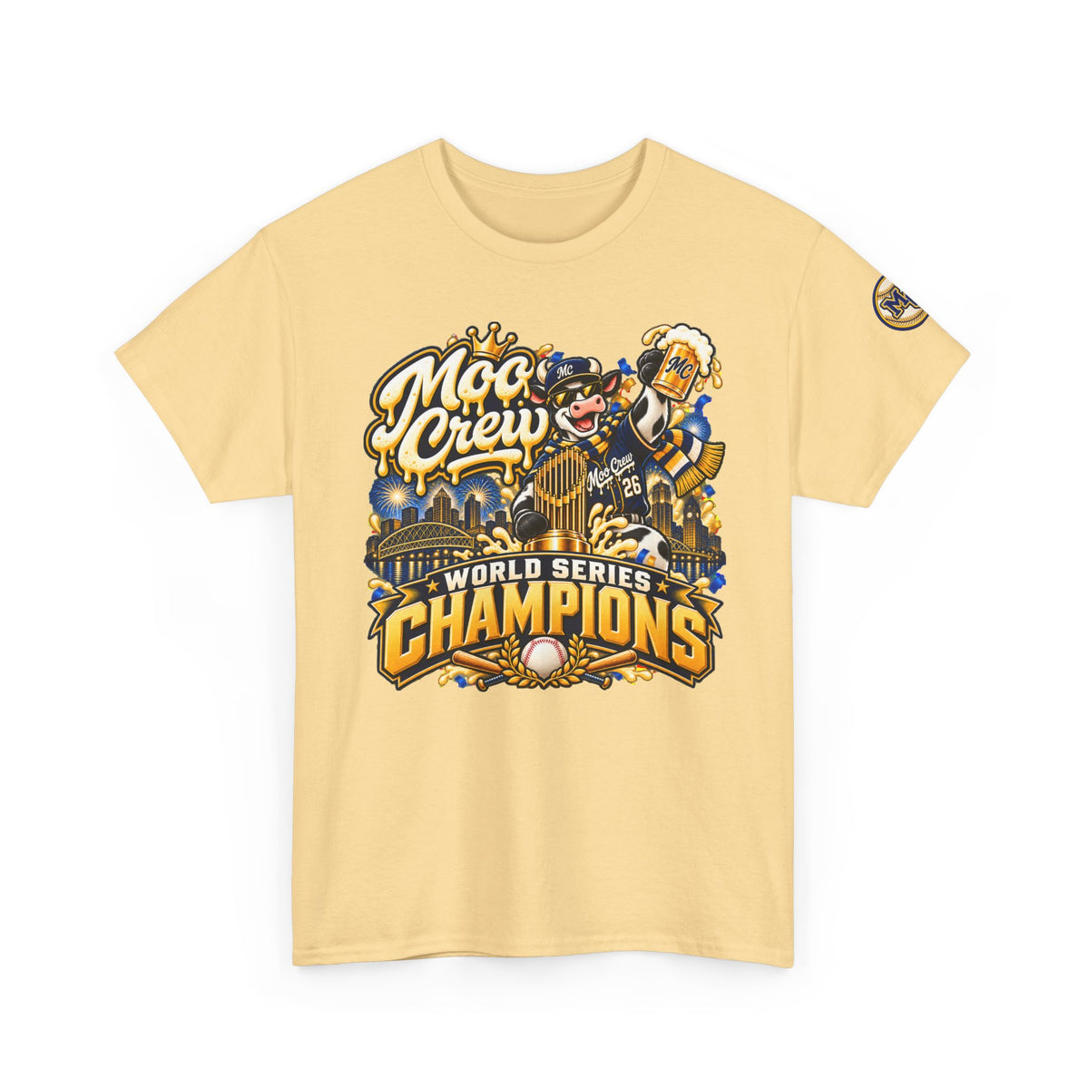 Moo Crew World Series Champions Baseball T-Shirt
