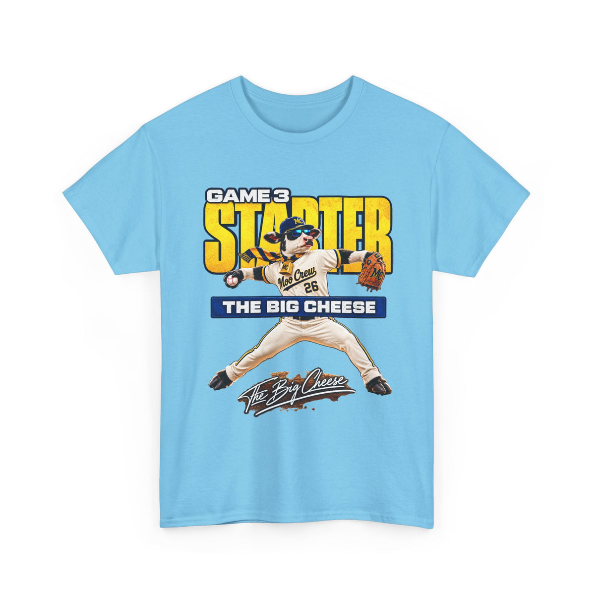 Moo Crew Game 3 Starter Baseball T-Shirt – The Big Cheese