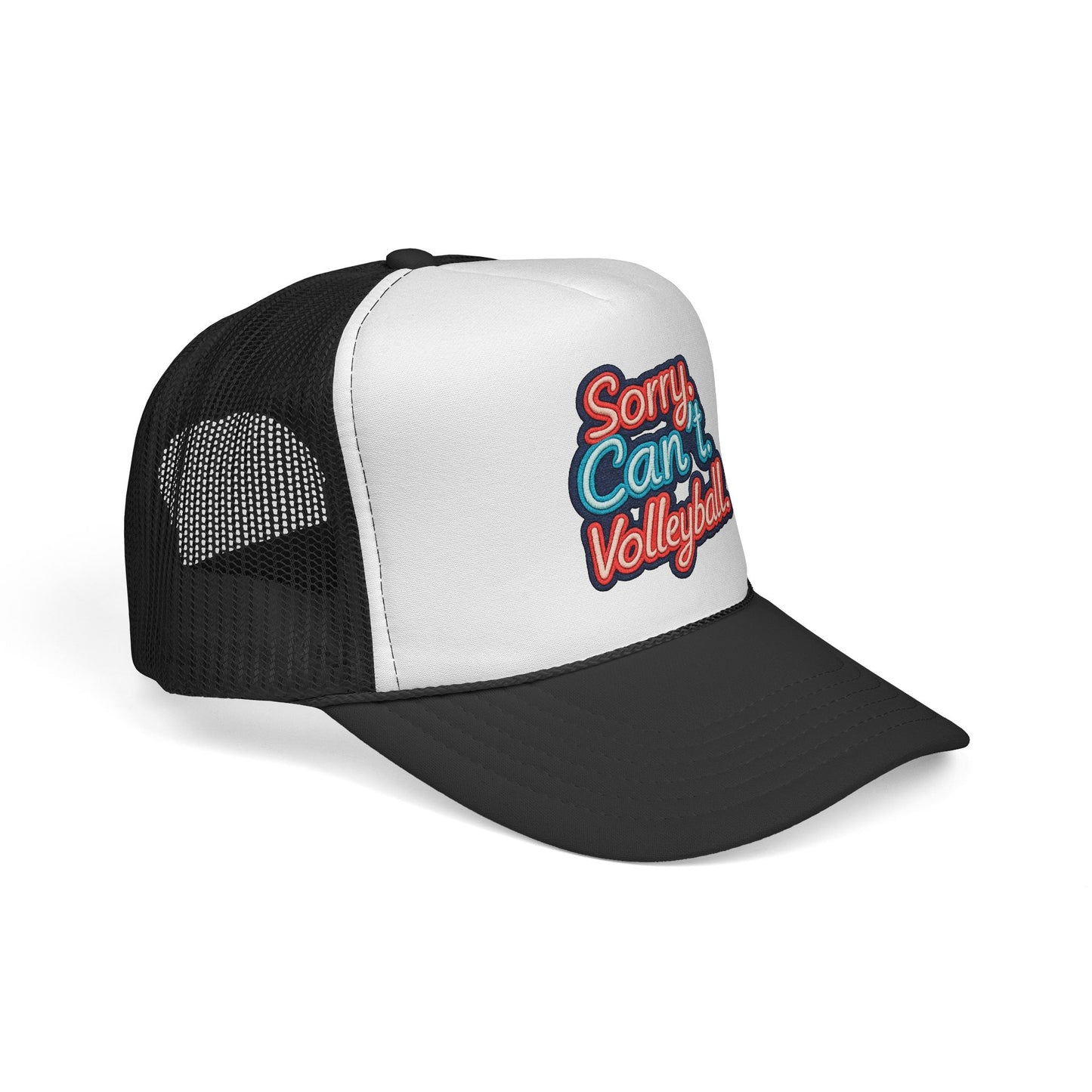 Sorry Can't Volleyball Trucker Cap — Retro Sport Volleyball Hat for Players & Fans