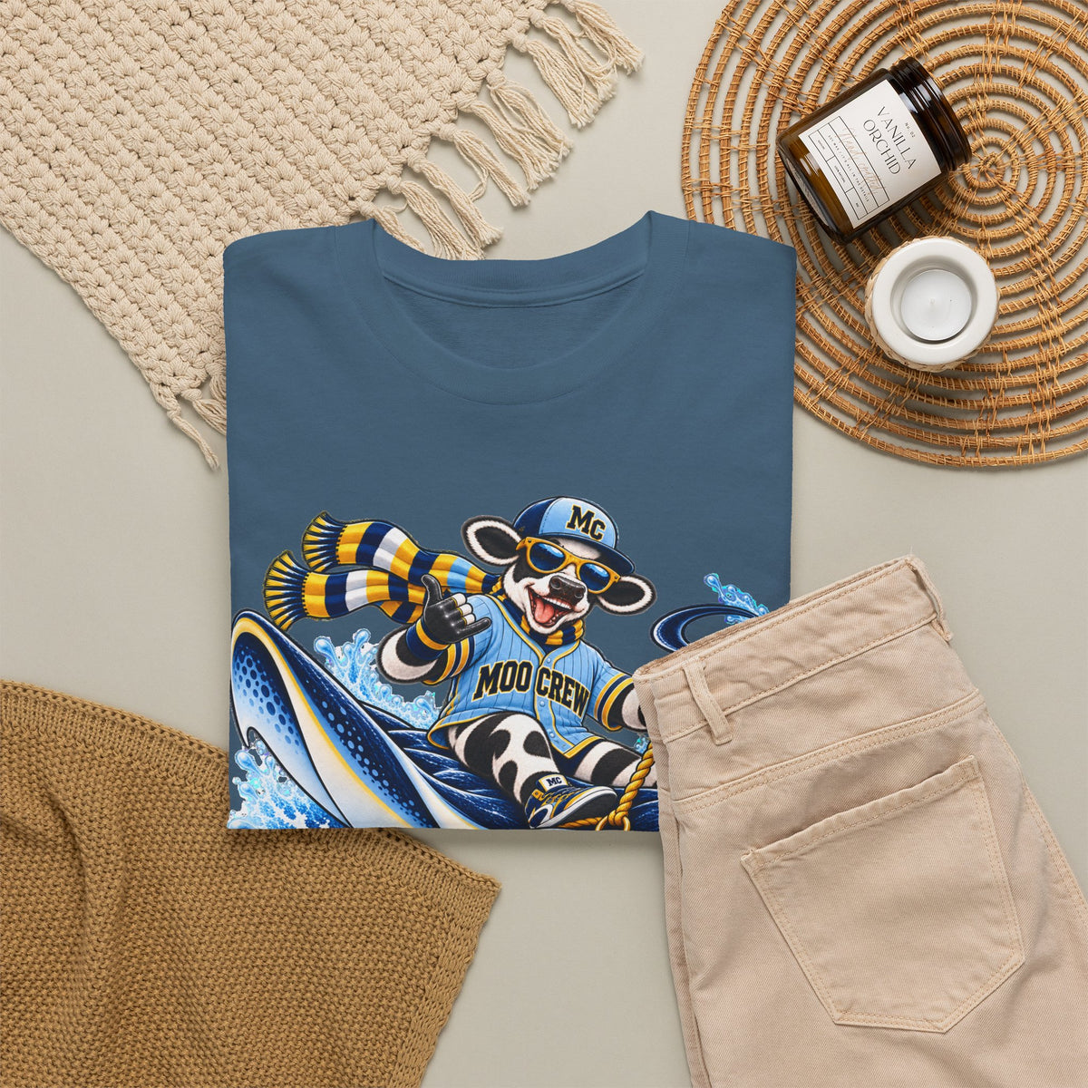 Moo Crew In 4 Retro WI Teams Graphic Tee