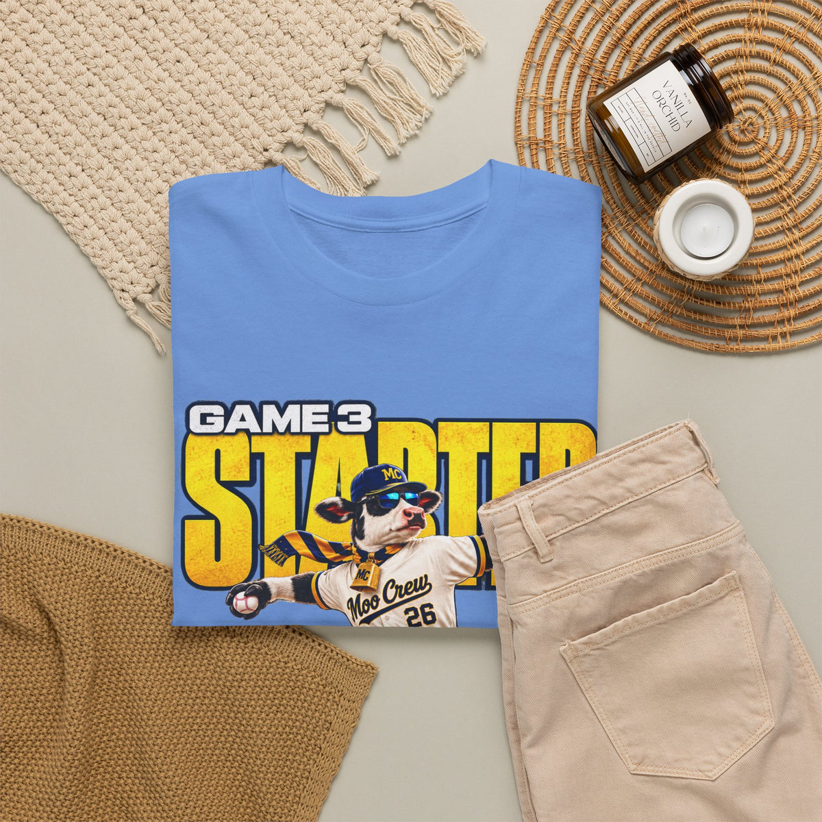 Moo Crew Game 3 Starter Baseball T-Shirt – The Big Cheese