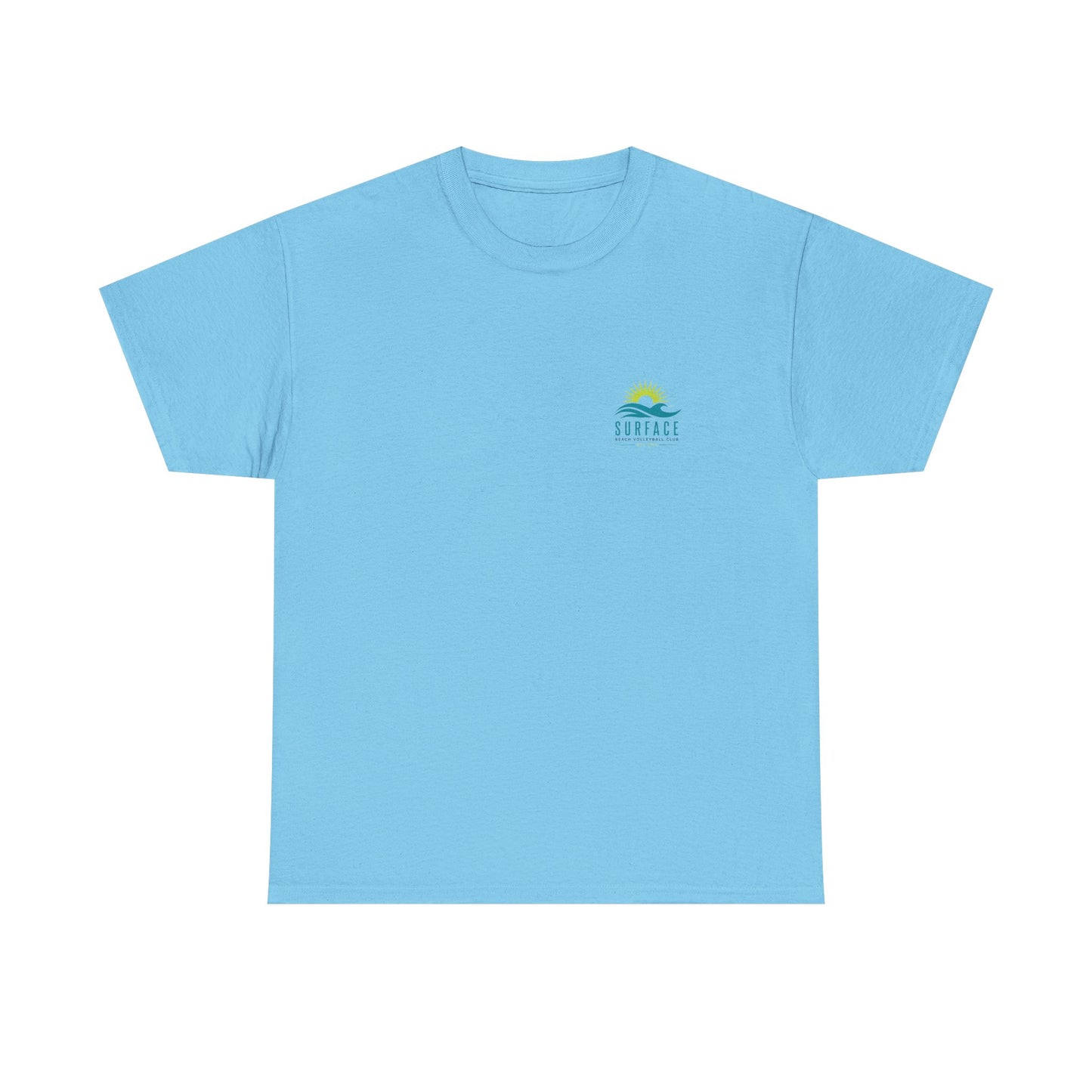 Surface Beach Volleyball Club Tee — Surf Wave & Sun Graphic T-Shirt