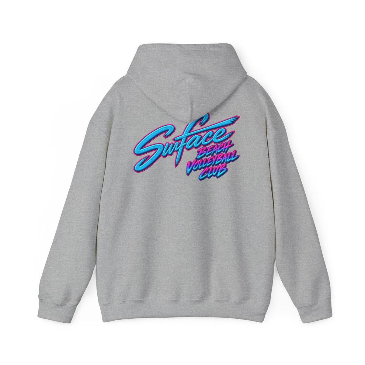 2027 Hoodie — "Surface" Retro Script Pullover (80s Vaporwave Style)