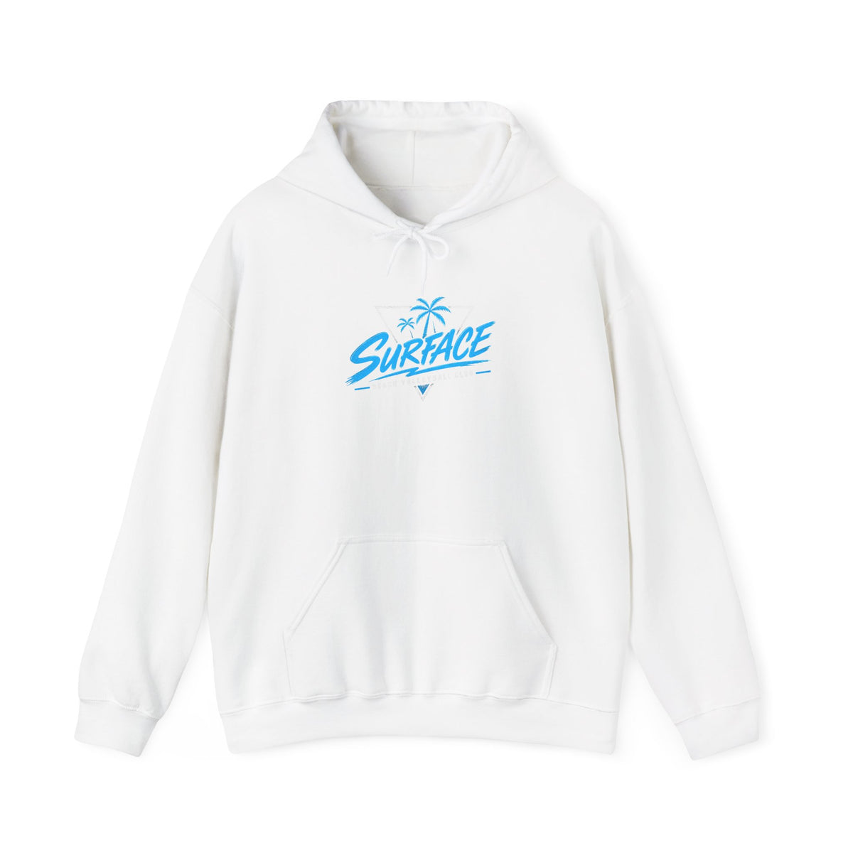 Surface Palm Tree Hoodie — Retro Beach Surf Graphic Hoodie