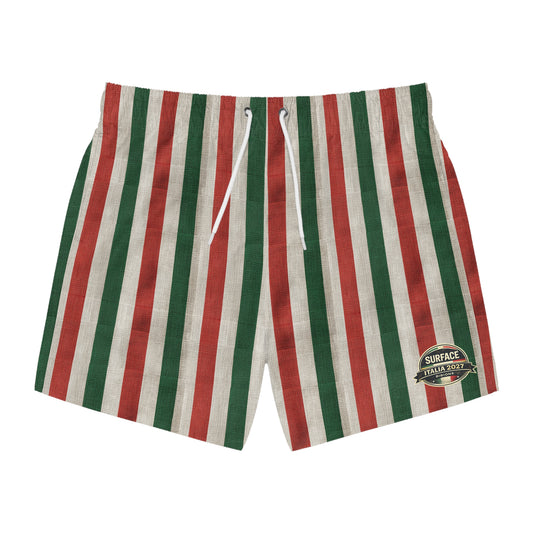 Surfache Vintage Striped Swim Trunks —Beach Shorts